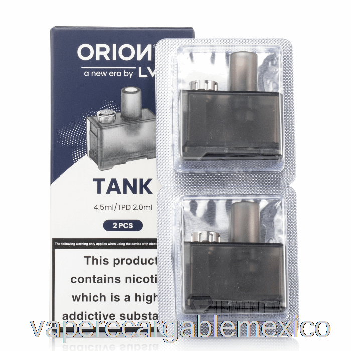 Vape Recargable Lve Orion 2 Cápsulas De Repuesto Cápsula Recargable De 4,5 Ml